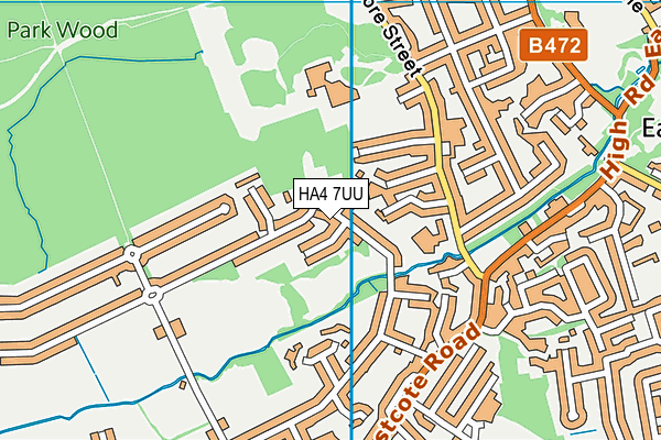 HA4 7UU map - OS VectorMap District (Ordnance Survey)