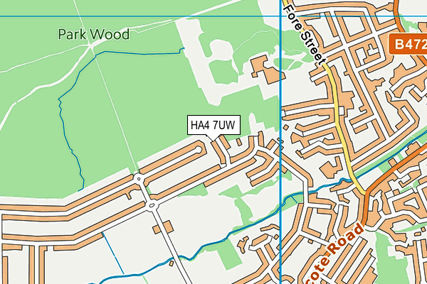 HA4 7UW map - OS VectorMap District (Ordnance Survey)