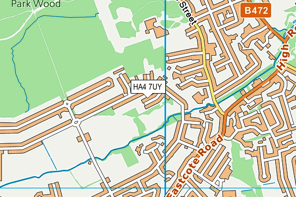 HA4 7UY map - OS VectorMap District (Ordnance Survey)