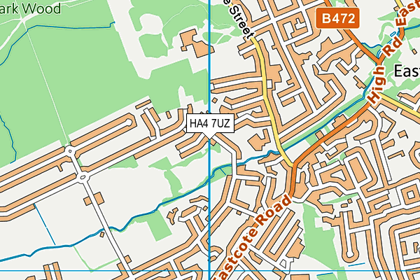 HA4 7UZ map - OS VectorMap District (Ordnance Survey)