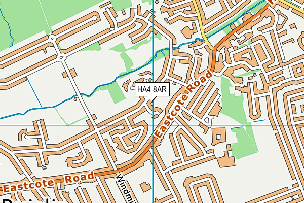 HA4 8AR map - OS VectorMap District (Ordnance Survey)