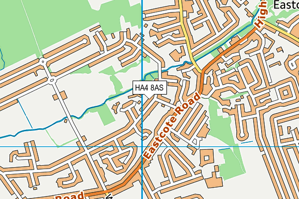 HA4 8AS map - OS VectorMap District (Ordnance Survey)