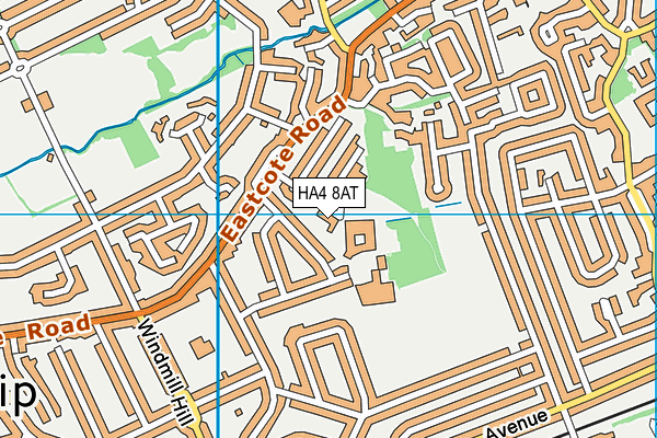 HA4 8AT map - OS VectorMap District (Ordnance Survey)