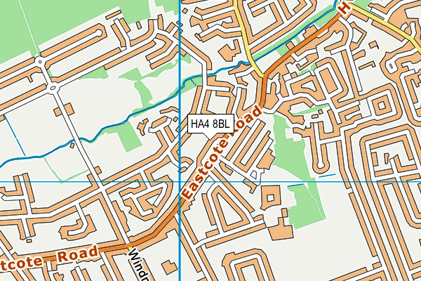 HA4 8BL map - OS VectorMap District (Ordnance Survey)