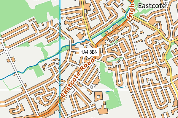 HA4 8BN map - OS VectorMap District (Ordnance Survey)