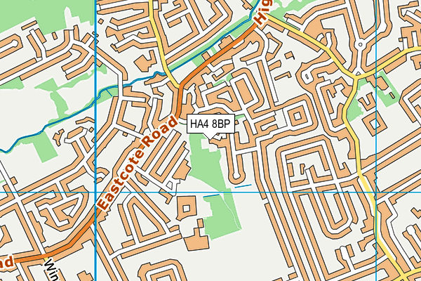 HA4 8BP map - OS VectorMap District (Ordnance Survey)