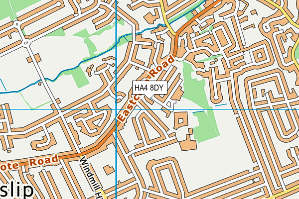 HA4 8DY map - OS VectorMap District (Ordnance Survey)