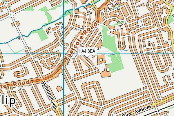 HA4 8EA map - OS VectorMap District (Ordnance Survey)