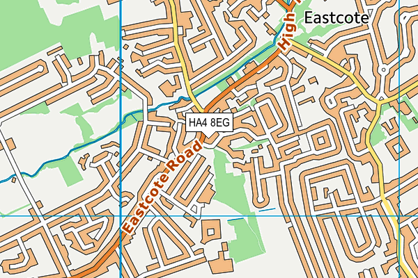 HA4 8EG map - OS VectorMap District (Ordnance Survey)