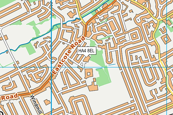 HA4 8EL map - OS VectorMap District (Ordnance Survey)