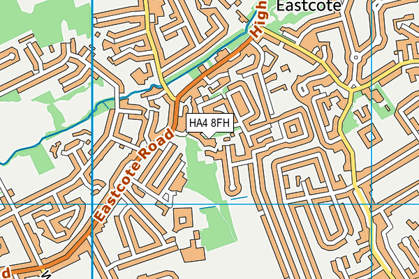 HA4 8FH map - OS VectorMap District (Ordnance Survey)