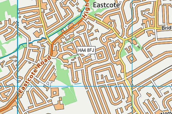 HA4 8FJ map - OS VectorMap District (Ordnance Survey)