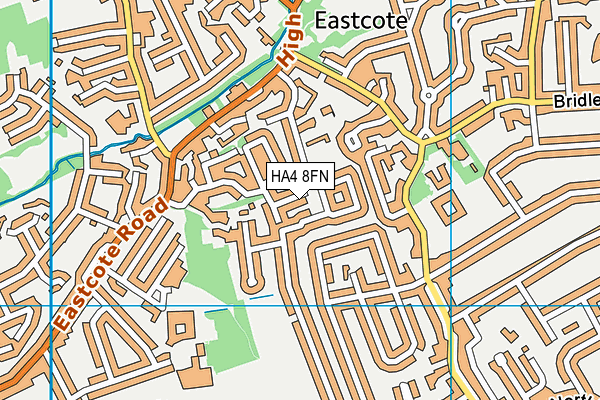 HA4 8FN map - OS VectorMap District (Ordnance Survey)