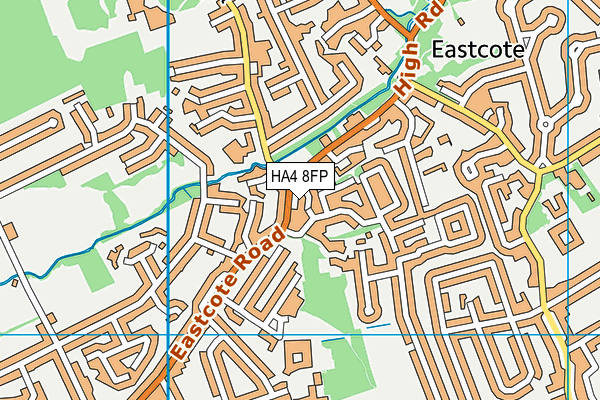 HA4 8FP map - OS VectorMap District (Ordnance Survey)