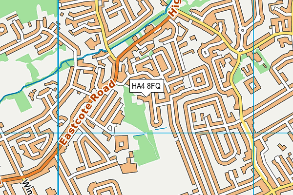HA4 8FQ map - OS VectorMap District (Ordnance Survey)