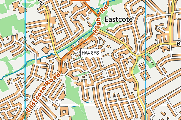 HA4 8FS map - OS VectorMap District (Ordnance Survey)