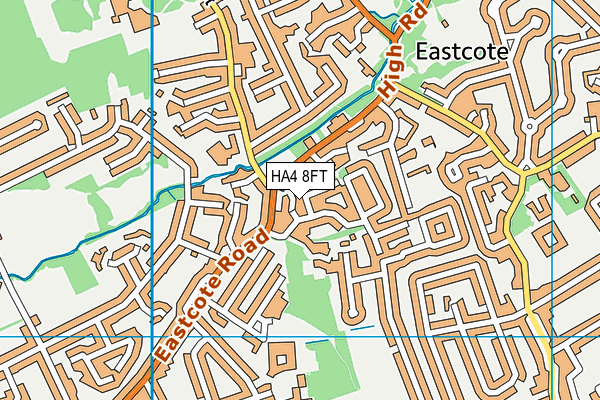 HA4 8FT map - OS VectorMap District (Ordnance Survey)