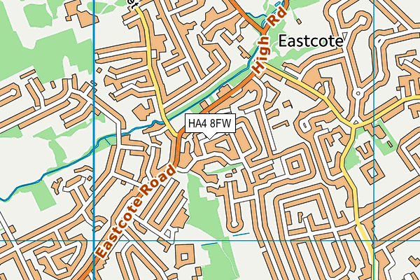HA4 8FW map - OS VectorMap District (Ordnance Survey)