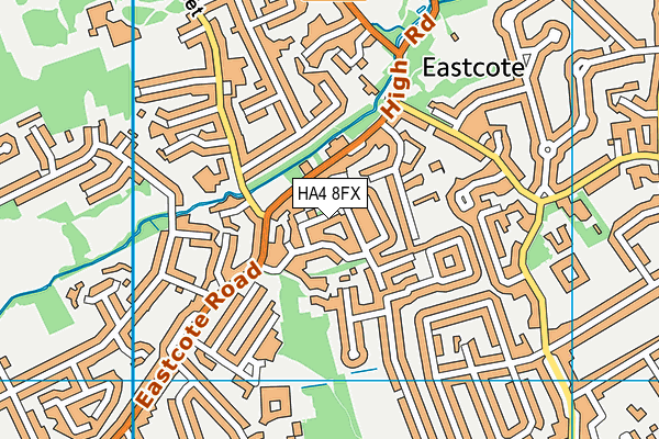 HA4 8FX map - OS VectorMap District (Ordnance Survey)