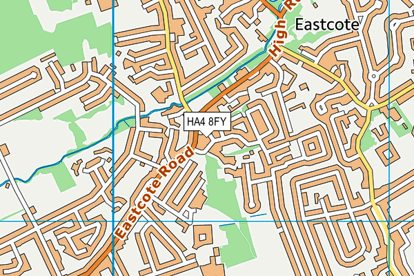 HA4 8FY map - OS VectorMap District (Ordnance Survey)
