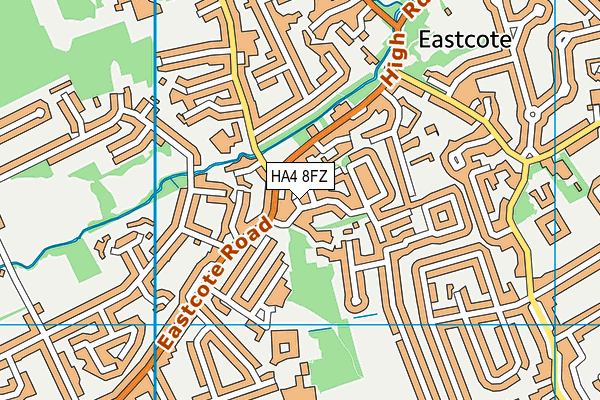 HA4 8FZ map - OS VectorMap District (Ordnance Survey)