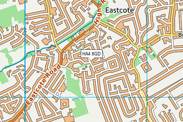HA4 8GD map - OS VectorMap District (Ordnance Survey)