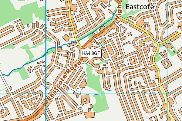 HA4 8GF map - OS VectorMap District (Ordnance Survey)