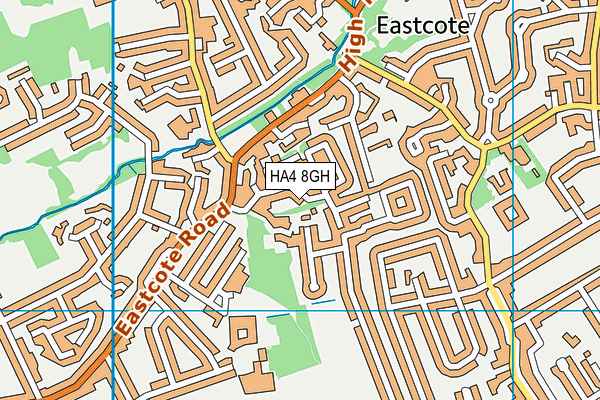 HA4 8GH map - OS VectorMap District (Ordnance Survey)