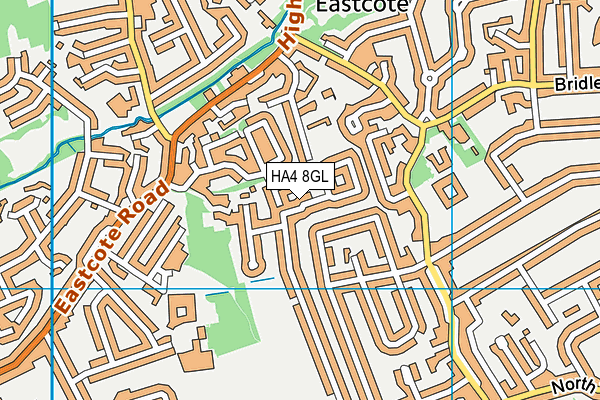HA4 8GL map - OS VectorMap District (Ordnance Survey)