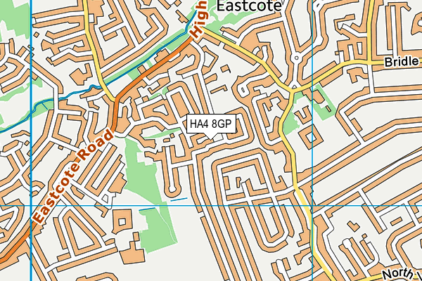 HA4 8GP map - OS VectorMap District (Ordnance Survey)