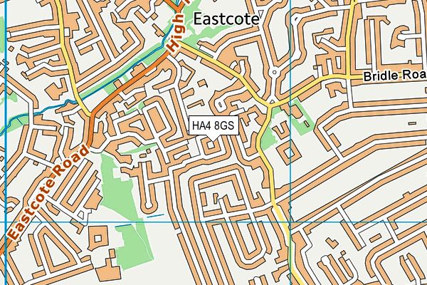 HA4 8GS map - OS VectorMap District (Ordnance Survey)