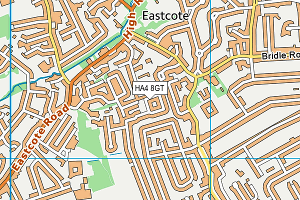 HA4 8GT map - OS VectorMap District (Ordnance Survey)