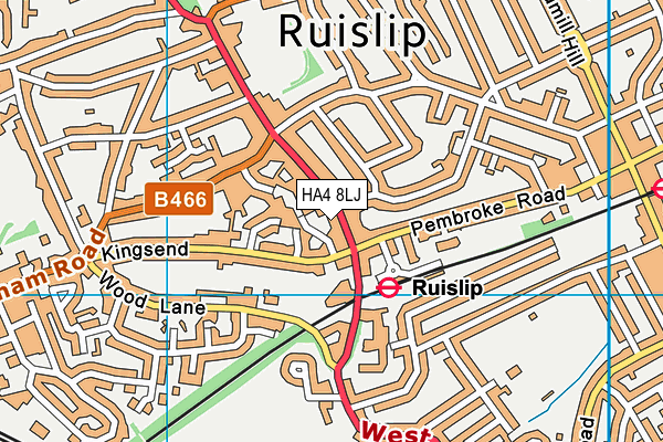 Map of RUISLIP CURRENCY LTD at district scale