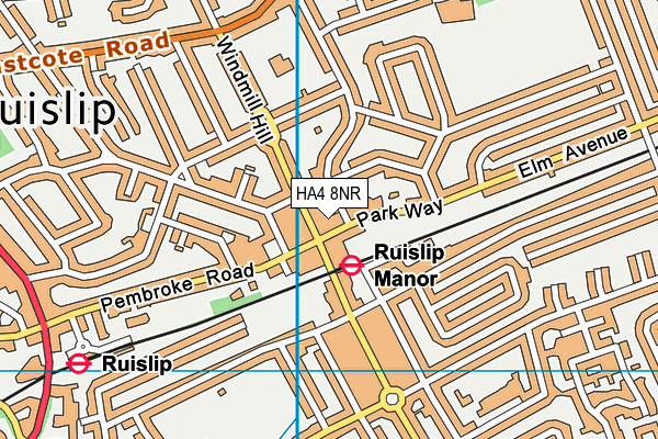 HA4 8NR map - OS VectorMap District (Ordnance Survey)