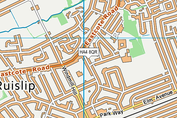 HA4 8QR map - OS VectorMap District (Ordnance Survey)