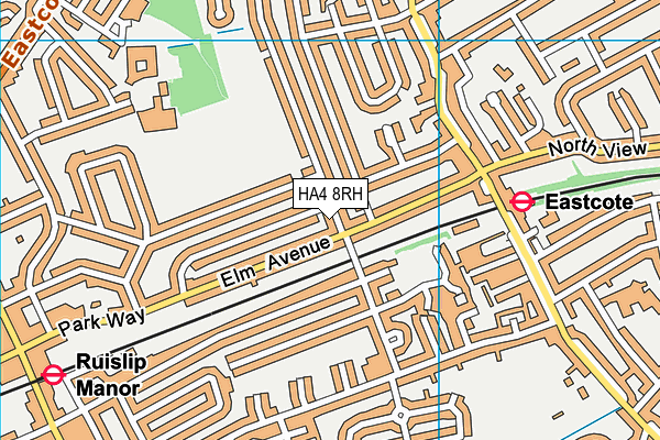 HA4 8RH map - OS VectorMap District (Ordnance Survey)