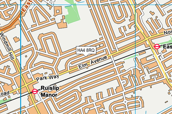 HA4 8RQ map - OS VectorMap District (Ordnance Survey)