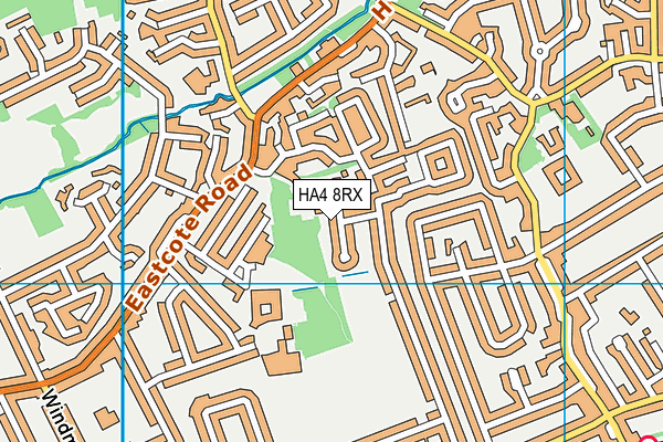 HA4 8RX map - OS VectorMap District (Ordnance Survey)
