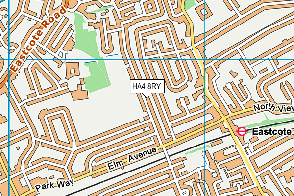 HA4 8RY map - OS VectorMap District (Ordnance Survey)