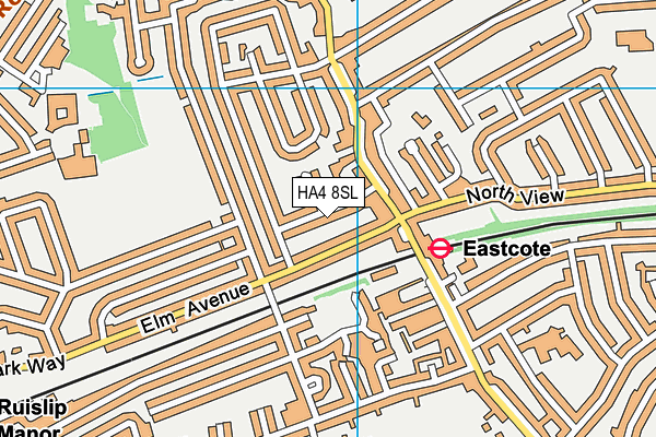 HA4 8SL map - OS VectorMap District (Ordnance Survey)