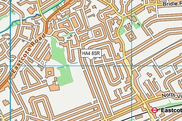 HA4 8SR map - OS VectorMap District (Ordnance Survey)