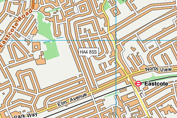 HA4 8SS map - OS VectorMap District (Ordnance Survey)