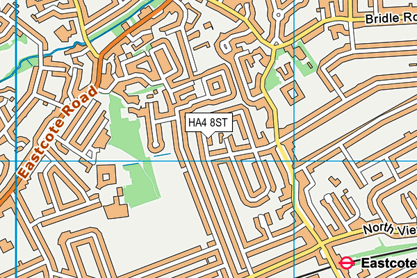 HA4 8ST map - OS VectorMap District (Ordnance Survey)