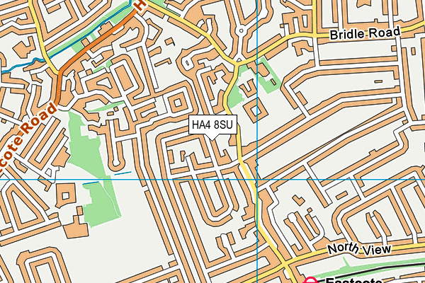HA4 8SU map - OS VectorMap District (Ordnance Survey)