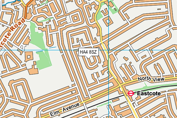 HA4 8SZ map - OS VectorMap District (Ordnance Survey)