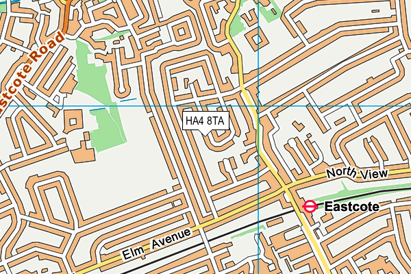 HA4 8TA map - OS VectorMap District (Ordnance Survey)