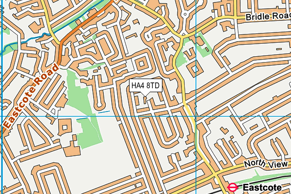 HA4 8TD map - OS VectorMap District (Ordnance Survey)