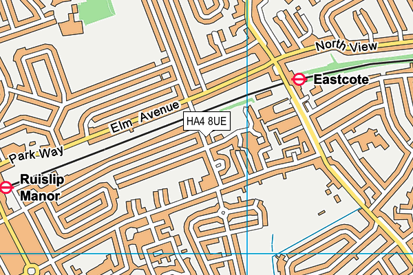 HA4 8UE map - OS VectorMap District (Ordnance Survey)