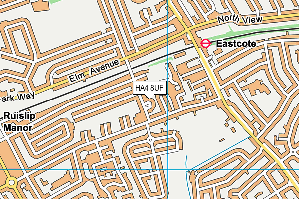 HA4 8UF map - OS VectorMap District (Ordnance Survey)