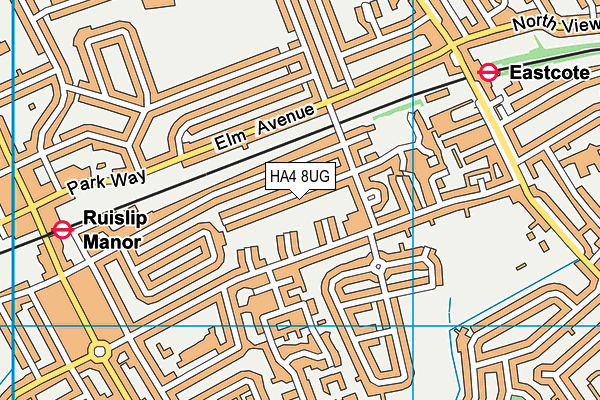 HA4 8UG map - OS VectorMap District (Ordnance Survey)